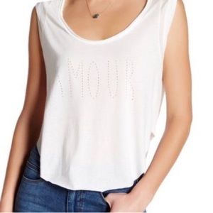 FREE PEOPLE Amour Scoop Neck Round Hem Tee